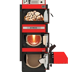 ATMOS Kombikessel für Holz und Pellets
